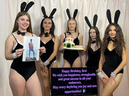 Rabbits In Black personalized video greeting performer